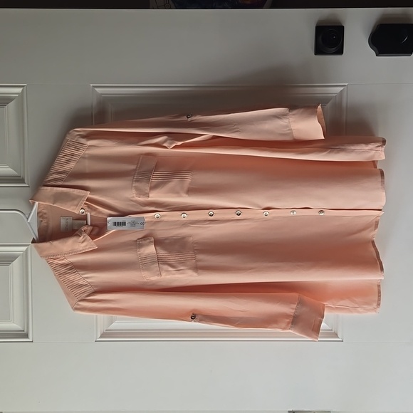 Chico's Paris Pink Utility Shirt - Picture 1 of 12